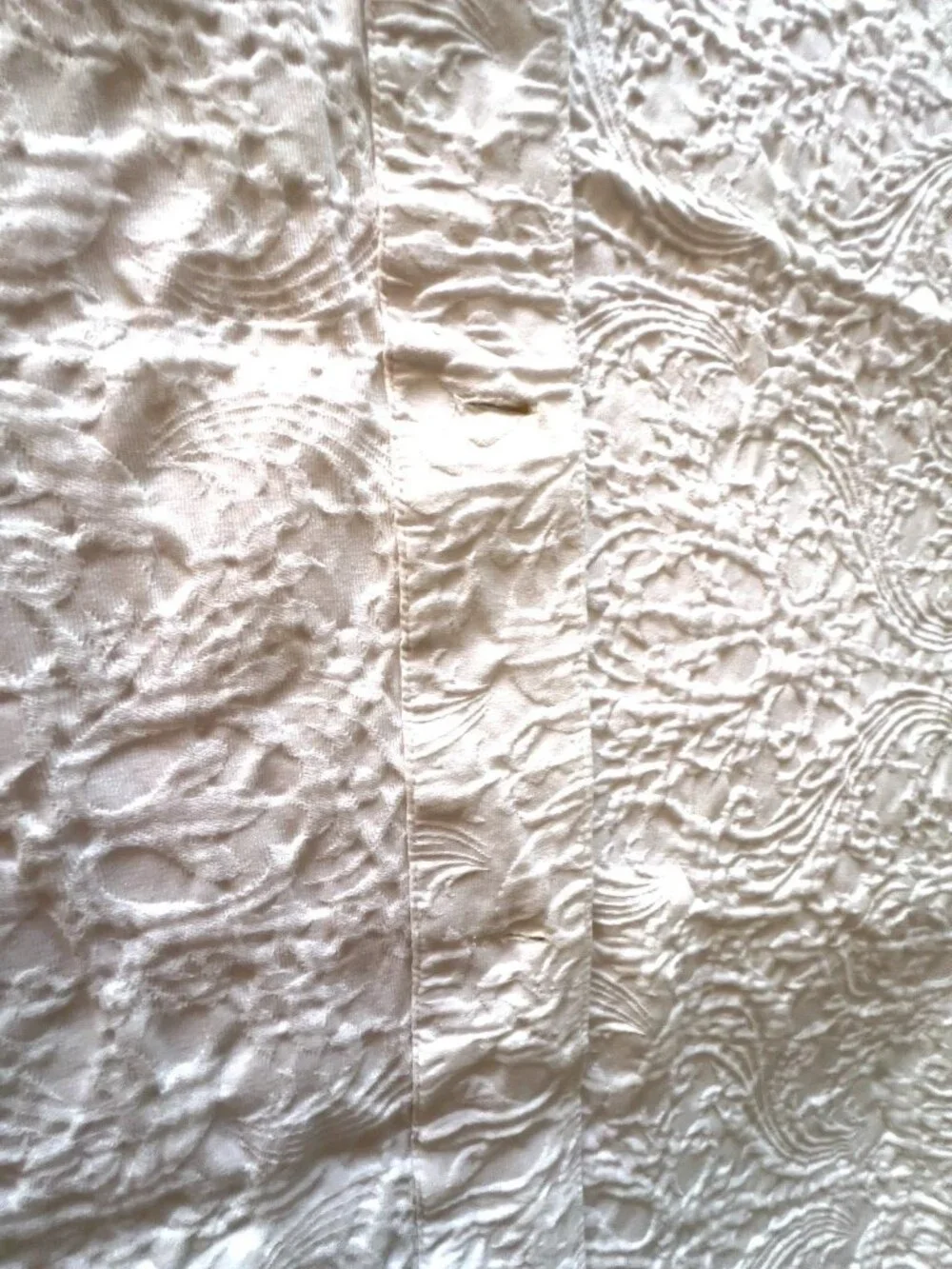 Shabby Chic MATELASSE Shower Curtain White 100% Cotton Ruffle 70” x 64